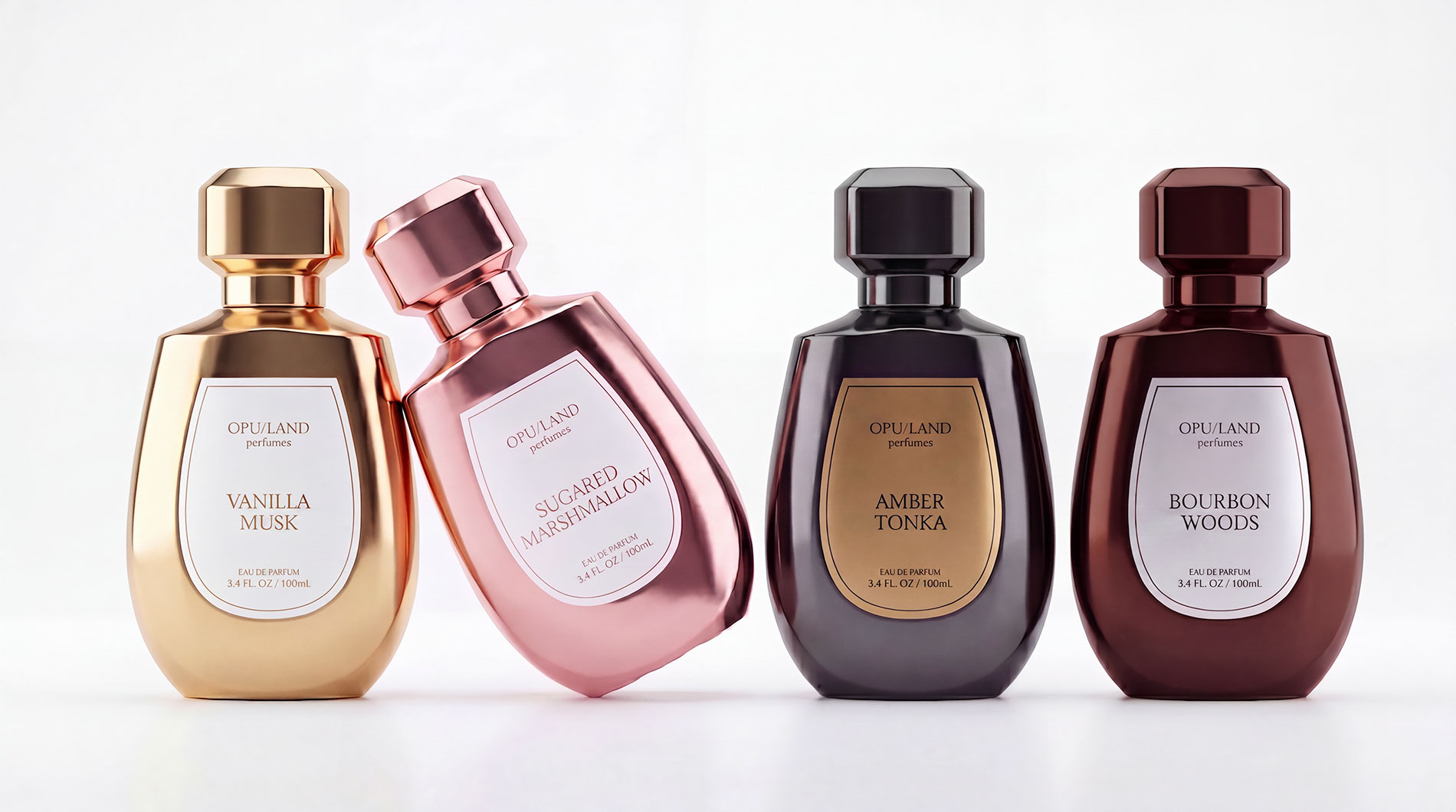 Line up of fragrance products